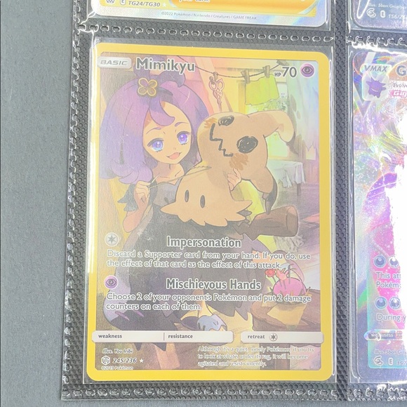 Pokemon Other - Pokemon Trading Card - Mimikyu with Purple and Yellow